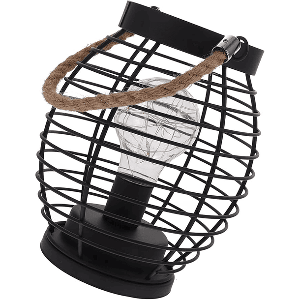 Lampara Colgante Fierro Luz Led Decorativa Portátil  1