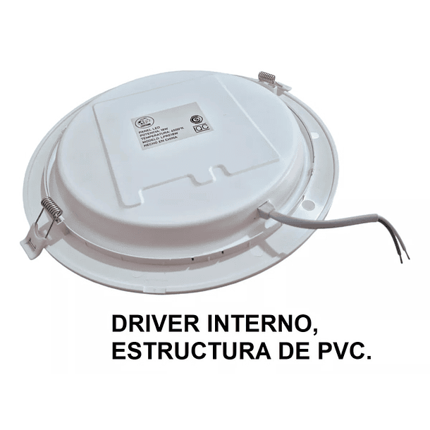 Lampara Led Plafon Sobreponer Redondo 12w Panel Luz Frio 8