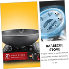 Cocina Encimera Camping A Gas 1 Hornilla Portatil 5