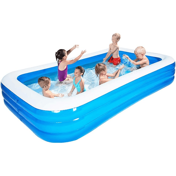 Piscina Inflable Rectangular 305x183x66cm Niños Verano  2