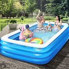 Piscina Inflable Rectangular 305x183x66cm Niños Verano  5