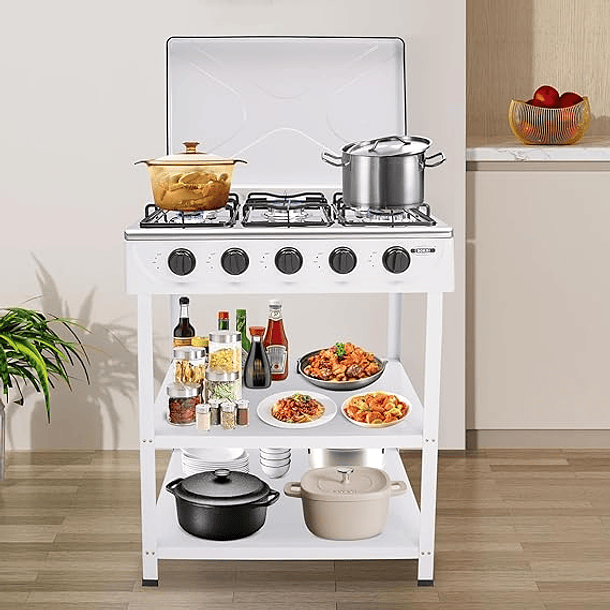 Cocina Encimera Estufa Fogon Gas 5 Quemadores Full 3