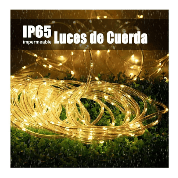 Manguera Tubo Luz Led Solar Tubo Flexible 10 Metros Navidad SKU: CN  6