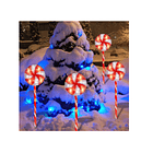 Pack X5 Bastones Luces Candy Caramelos Navideños Solar 45cm  TC  5