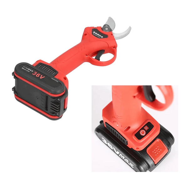 Tijera Podadora Electrica Inalambrica Portatil Alta Potencia (Negro o Roja) 4