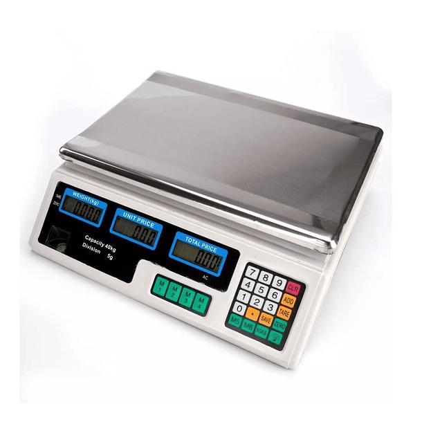 Pesa Digital 40kg 220v Sobremesa Báscula Comercial Grande 1