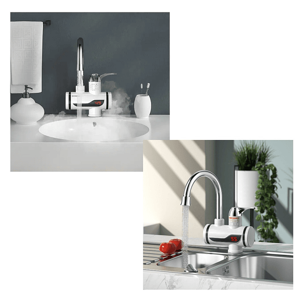 Llave Con Ducha Para Agua Caliente Eléctrica Lavaplato Nuevo 2