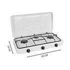 Cocinilla A Gas 3 Quemadores Con Tapa Portatil Camping 1