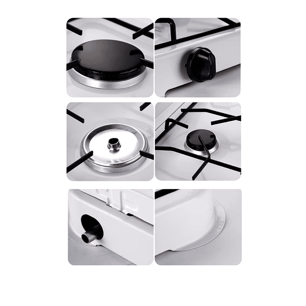 Cocinilla A Gas 3 Quemadores Con Tapa Portatil Camping 3