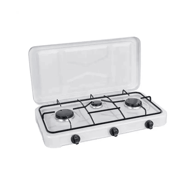 Cocinilla A Gas 3 Quemadores Con Tapa Portatil Camping 4