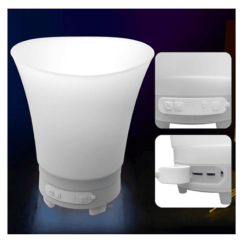 Hielera Parlante Cubetera Led Bluetooth Grande 7 Litros Portatil