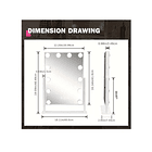 Espejo De Tocador Maquillaje 12 Bombillas Led Tactil 2