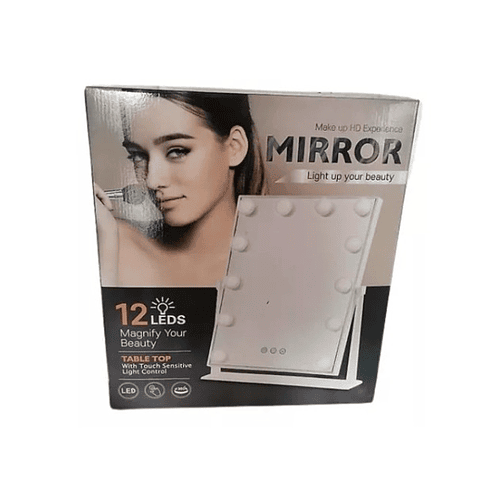 Espejo De Tocador Maquillaje 12 Bombillas Led Tactil