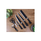 Set De 6 Cuchillos Juego Cuchillos Cocina Tijera Pelador 2