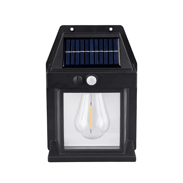 Aplique Lampara De Pared Solar Foco Con Sensor De Movimiento 1
