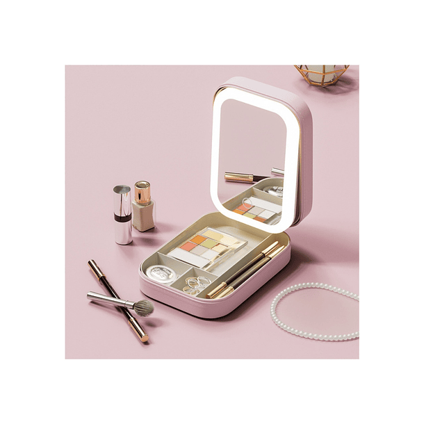 Mini Estuche De Maquillaje Con Luz Led Fácil Transportar,usb 3