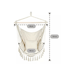 Hamaca Sillon Giratoria Ideal Para Jardin   en colores  Beige, Negro, Gris CF  3