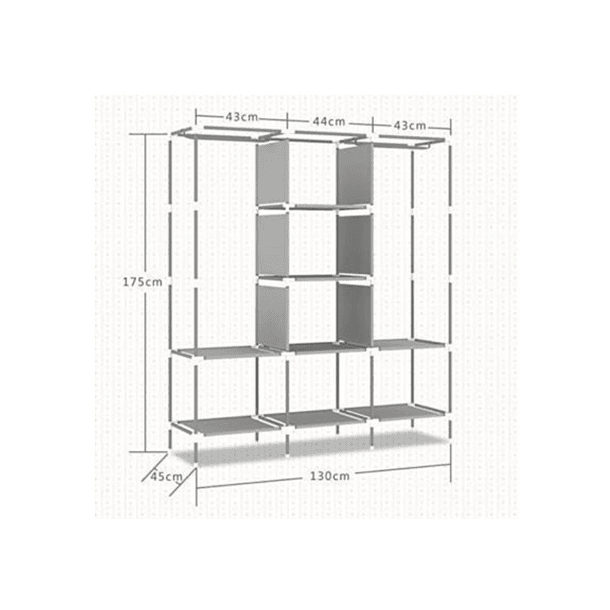 Practico Armario Armable Grande De Tela Ideal.  Para El Hogar DN  3