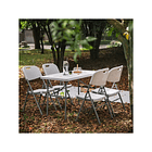 Pack X4 Sillas Plegables De Plástico Para El Hogar/fiestas CF 4