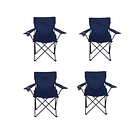 Pack 4 Silla Plegable Y Portátil Para Campamento / Playa Chin  1