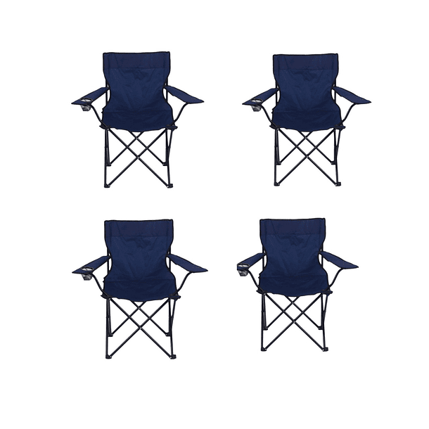 Pack 4 Silla Plegable Y Portátil Para Campamento / Playa Chin  1