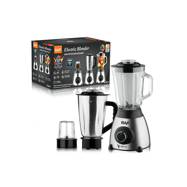Licuadora 3 En 1 Para Jugos Y Moledor De Cafe Raf 1000w MD R2871 3