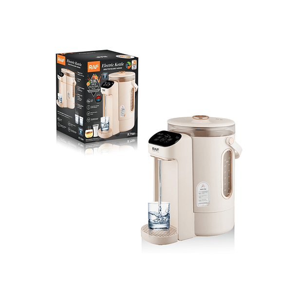 Hervidor De Agua Termo Eléctrico 3l Litros Raf 800w Rosa SKU: MD  2