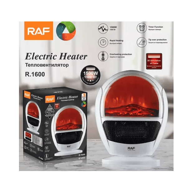 Calentador Electrico Raf.1600 Simulacion De Llama 3d 1500w MD 4