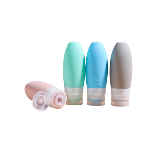 Botellas Silicona Para Viajes Cuidado Personal Crema Loción MD 