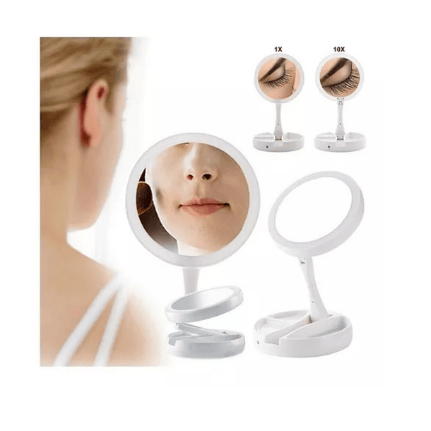 Espejo De Aumento Usb Led Para Maquillaje Color Blanco TN  4