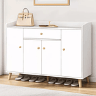 Zapatero Organizador 120cmx30x84cm De Madera 4 Puertas NL 12707 1