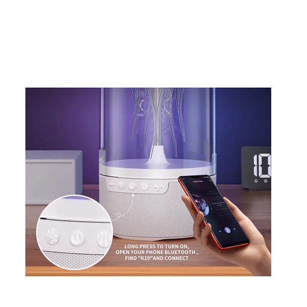 Lámpara Parlante Bluetooth Medusa Con Movimientos Mecánicos Blanco Blanco   SKU: TN    5