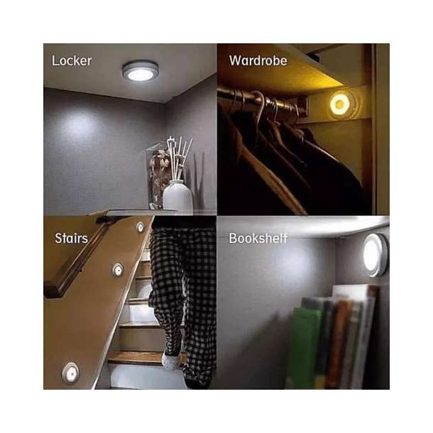 Lámpara Luz Led Sensor De Movimiento Recargable Cálida Fría TN  3