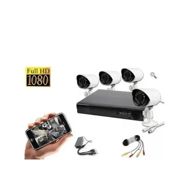 Kit Cctv 4 Cámaras De Seguridad  mas Dvr 1080 p full hd CN 5