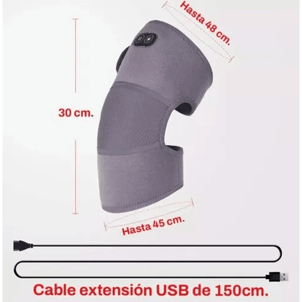 Rodillera Calefacción Compresa Caliente Usb Masajeador  SKU: TN  3