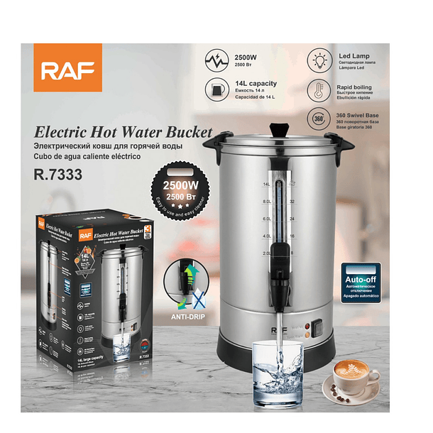 Termo Hervidor De Agua Eléctrico 14 Litros Calentador R.7333   MD  4