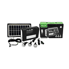 Kit Emergencia Camping Solar 3 Ampolletas Linterna+radio Mp3   9138  1