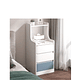 Velador Angosto Con Cajones  Homer Design Color 30*34*87cm  Blanco  