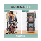 6 Unidades Organizador De Bolsas Almacenamiento De Ropa Gris TN  2