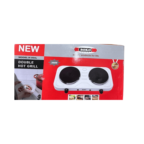 Cocinilla 2 Hornillas Boko Blanca H-004l SKU:CF 5