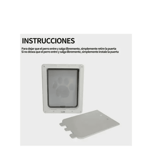 Puerta De Entrada Y Salida De Mascotas De Abs Para Perro Xxl : CH  3