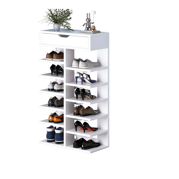 Zapatero Organizador Estante Hall Armario Blanco 12 Niveles TN  1