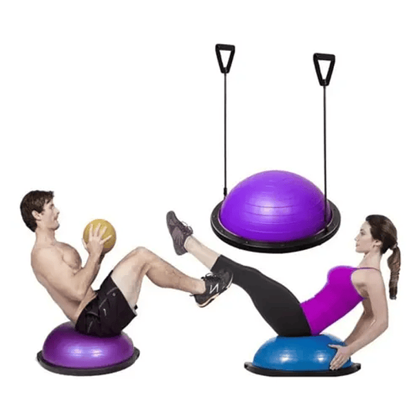 Pelota Bosu Medio Balon Con Manillas Yoga Pilates   TC  3