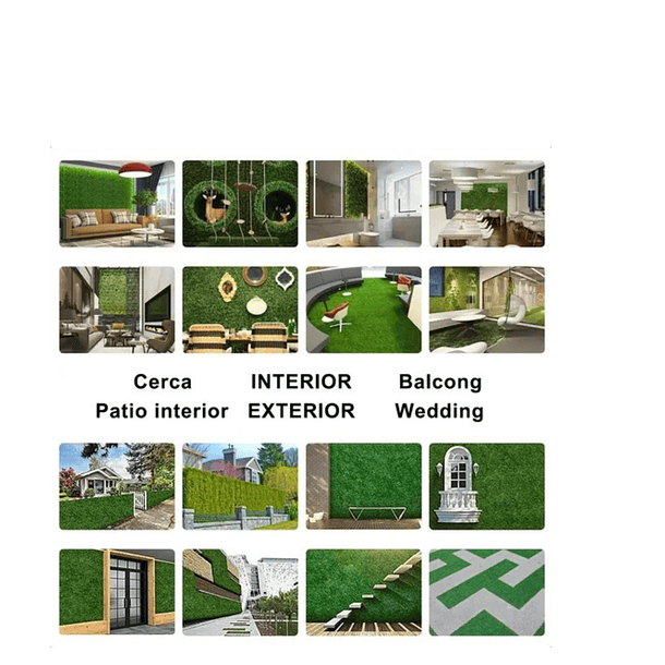 Pack 30 Unidades Pasto Palmeta Estilo Trébol Sintético 60x40 SKU: ZM  5