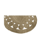 Alfombra Ovalada De Yute Beige Tejida Ratan Natural 1