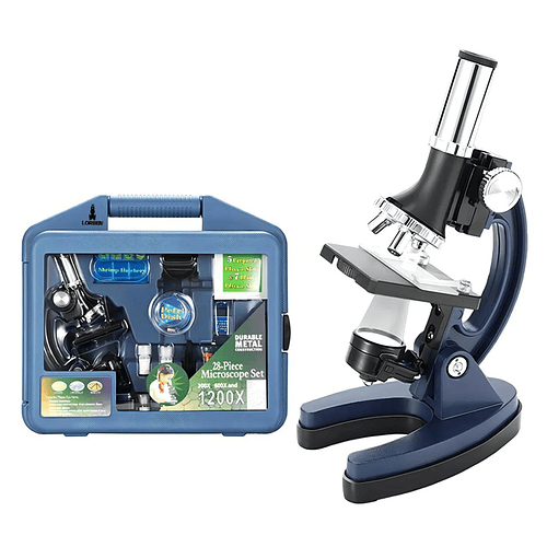 Kit De Ciencia Para Niños Microscopio X1200 Azul  