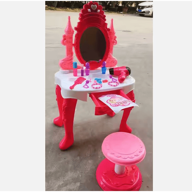 Juego Tocador De Niñas Con Espejo Accesorios De Princesa LC 2