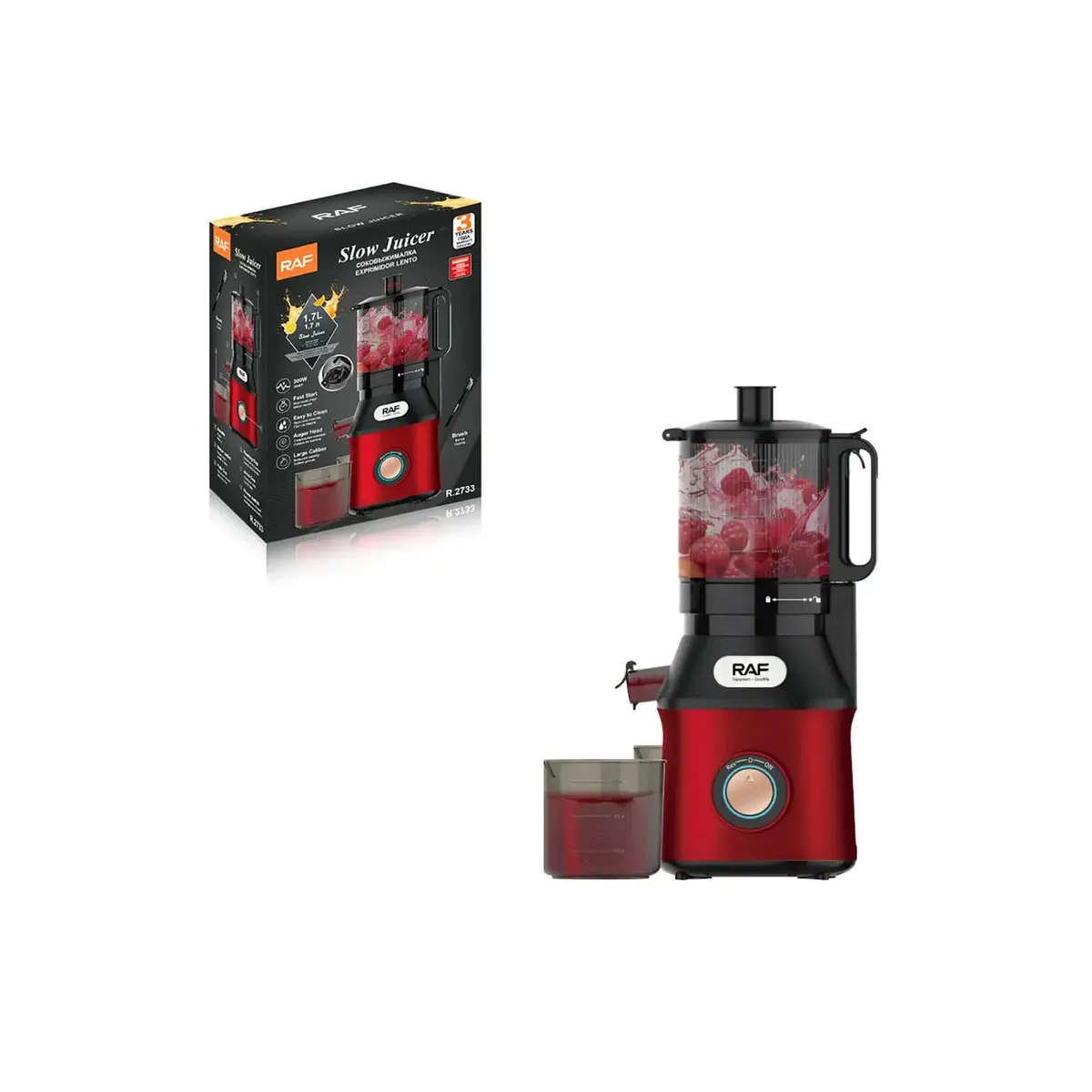 Extractor Exprimidor De Frutas Y Verduras Juguera Raf 2733 S
