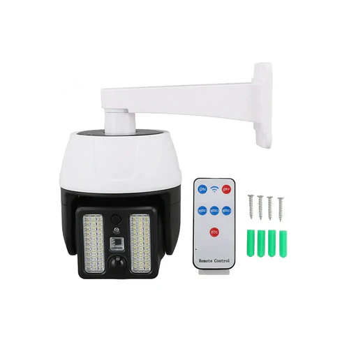 Cámara De Seguridad Falsa Con Sensor Luz Led Vigilancia  CN 