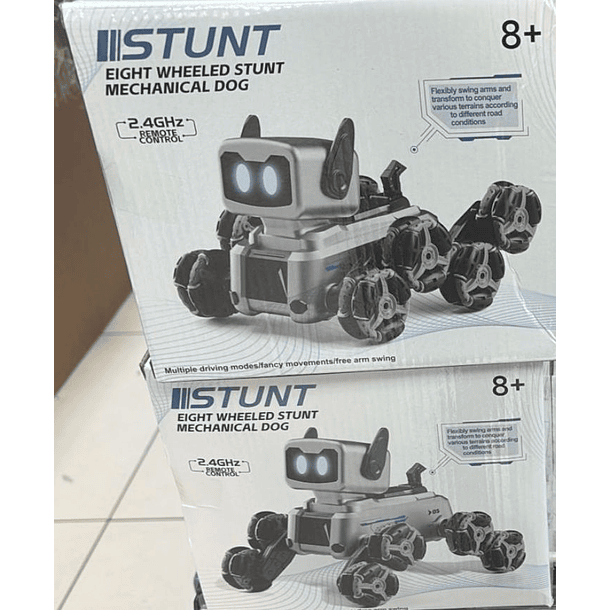 Perro Robot Mecánico Interactivo con Control Remoto y Ruedas LED  SK  2